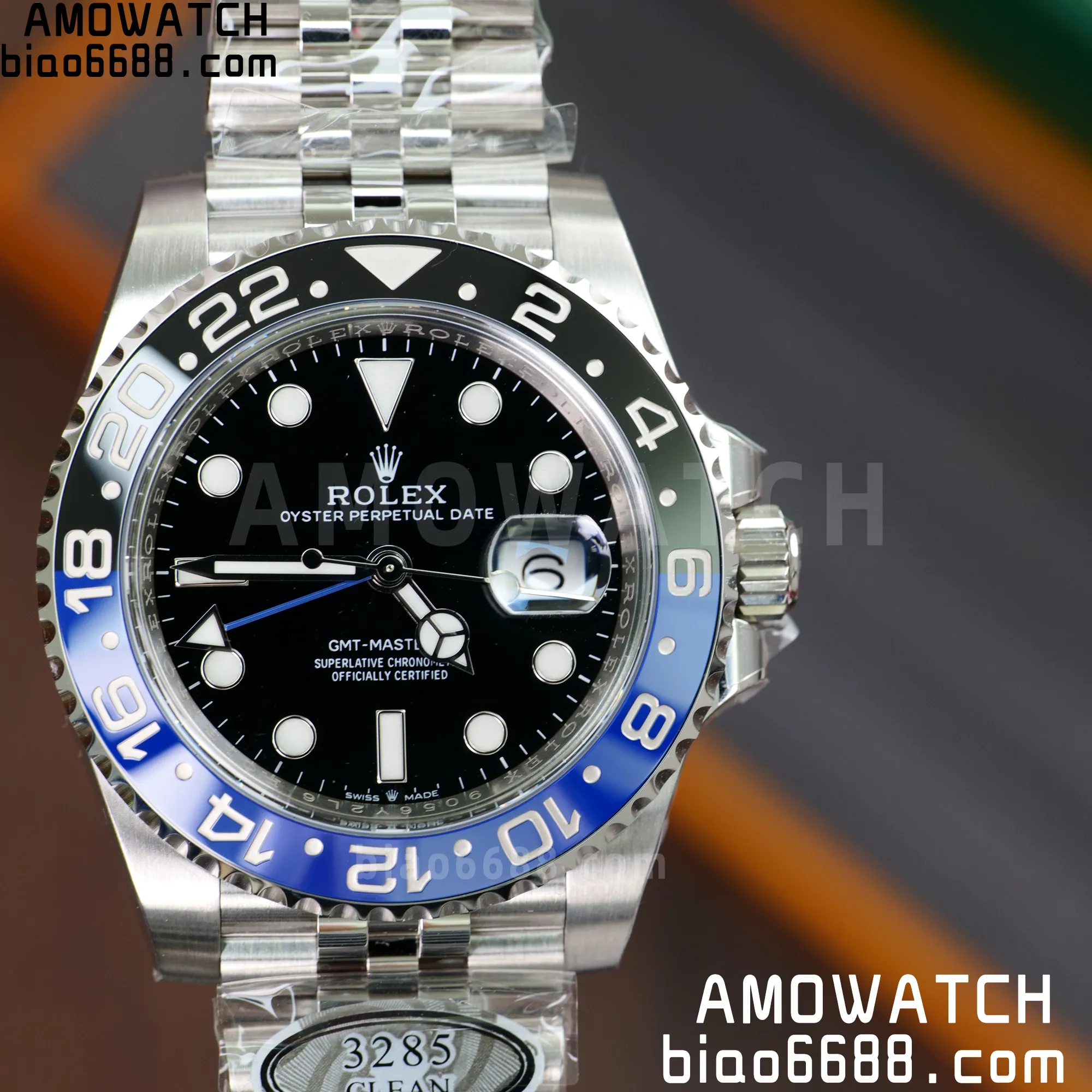 Rolex GMT-Master II 126710 BLNR Black/Blue Ceramic 904L Steel Clean Factory Best Edition on Jubilee Bracelet DD3285 CHS