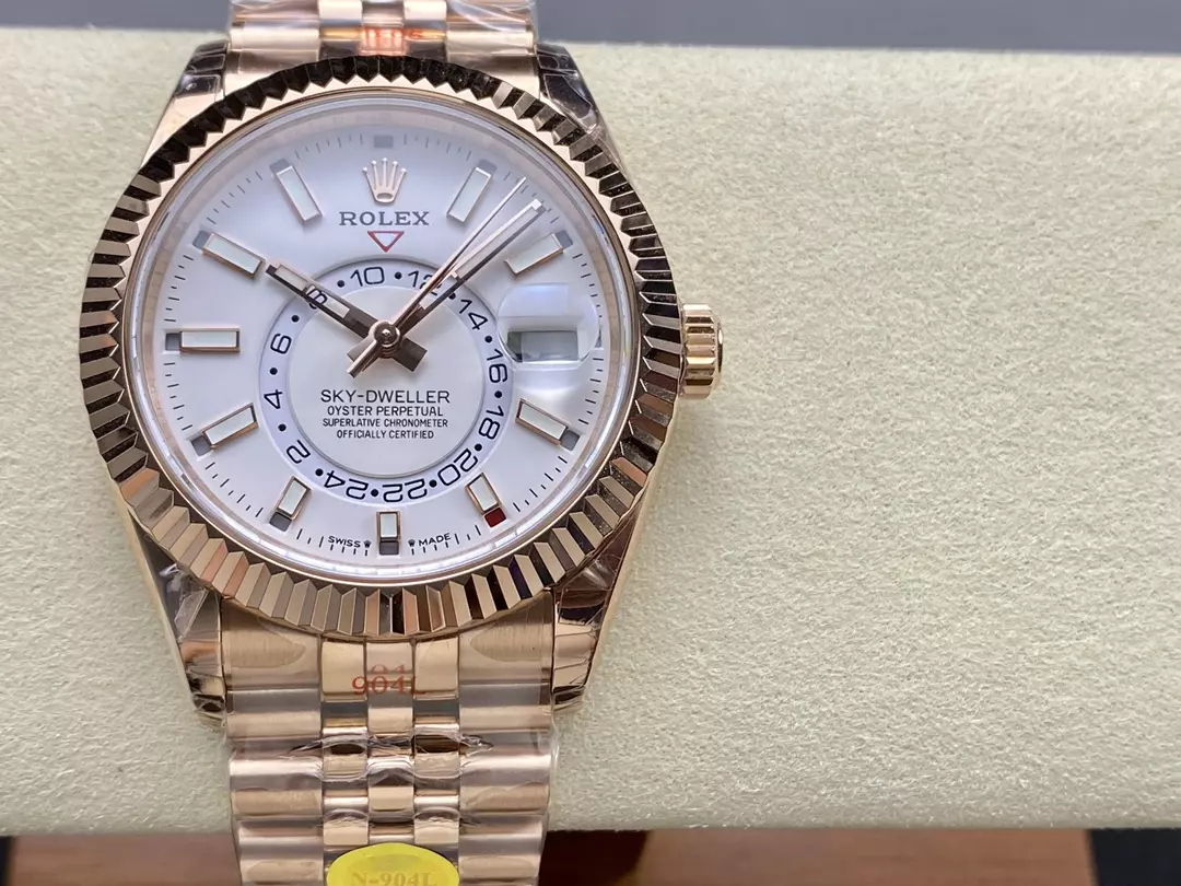 Rolex Sky-Dweller RG 336935 Noob Factory Best Edition White  Dial on RG Jubilee Bracelet