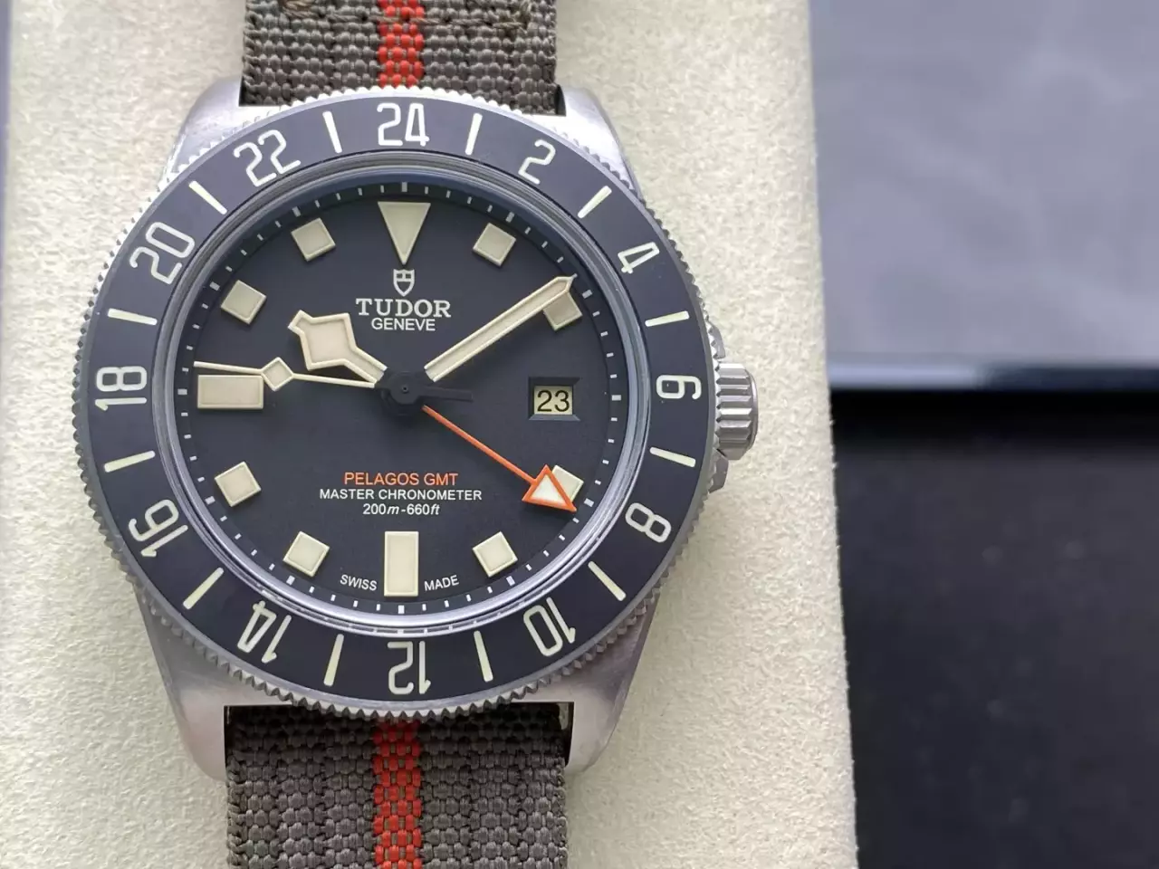 Tudor Pelagos FXD Titanium GMT M2542G247NU M+F 1:1 Best Edition Black Dial Nylon Strap