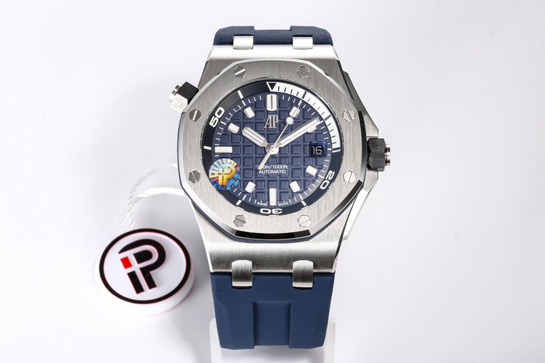 Royal Oak Offshore Diver 15720ST.OO.A052CA.01 IPF 1:1 Best Edition Blue Dial on Blue  Rubber Strap