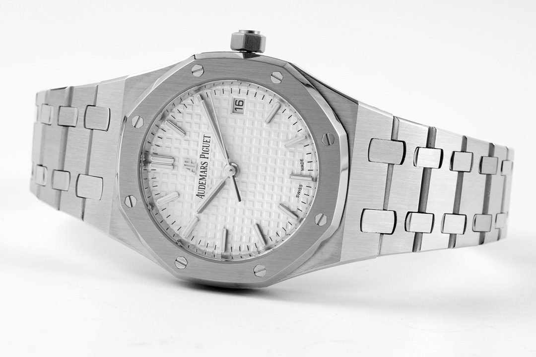 오데마 피게 로열 오크 77351ST 34mm 여성용 스테인리스 스틸 BF 베스트 에디션 화이트 다이얼 스테인리스 스틸 브레이슬릿 A5800 - 이미지 3