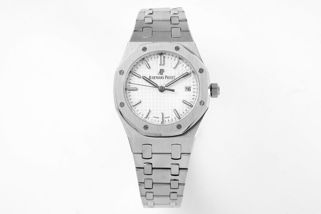 오데마 피게 로열 오크 77351ST 34mm 여성용 스테인리스 스틸 BF 베스트 에디션 화이트 다이얼 스테인리스 스틸 브레이슬릿 A5800 - 이미지 2