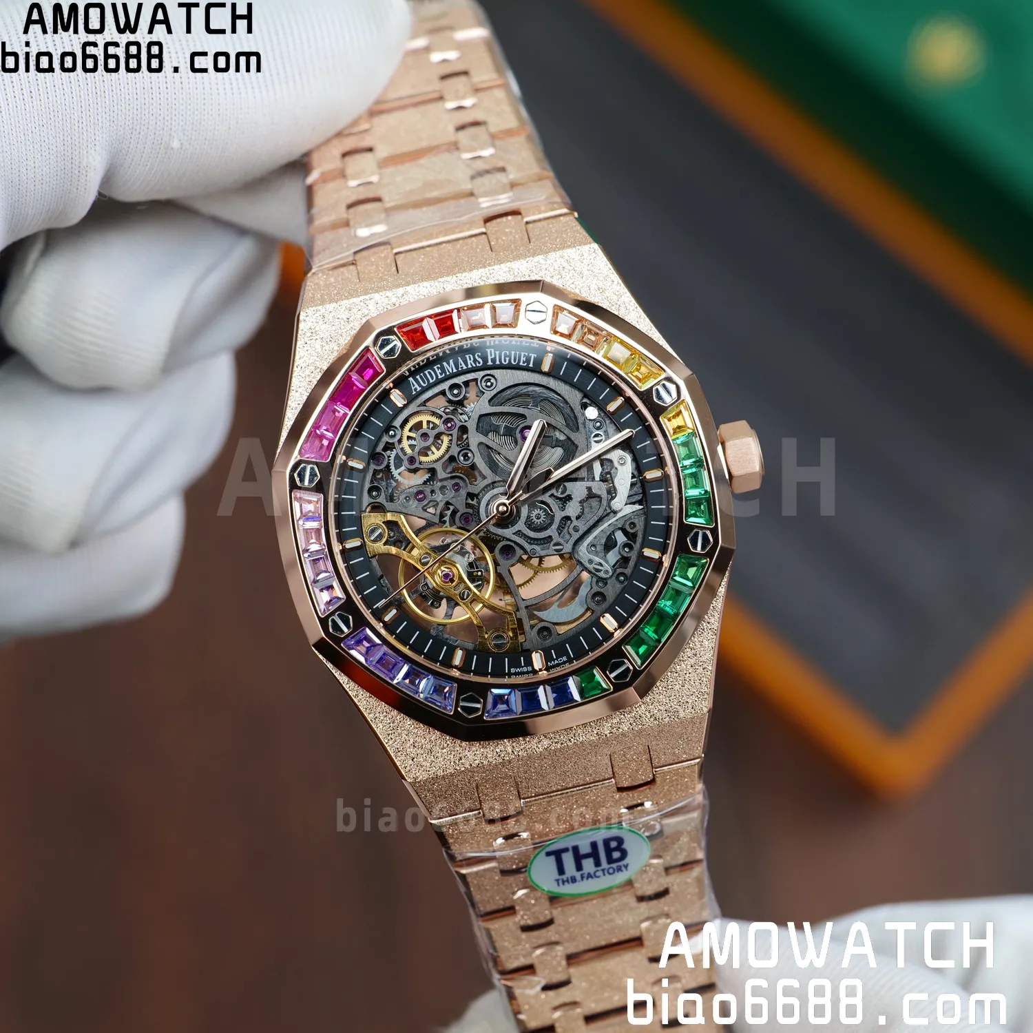 AP Royal Oak 41mm RG Frosted 15412OR THB Factory 1:1 Best Edition Skeleton Dial A3132 V2