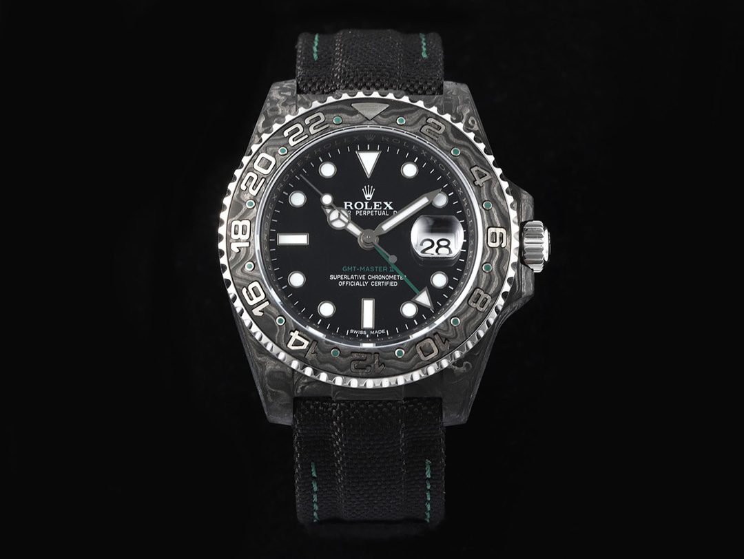 DIW 롤렉스 GMT 마스터 II 40mm DIW 공장 1:1 베스트 에디션 카본 파이버 케이스 아시안 3186 무브먼트 시계
