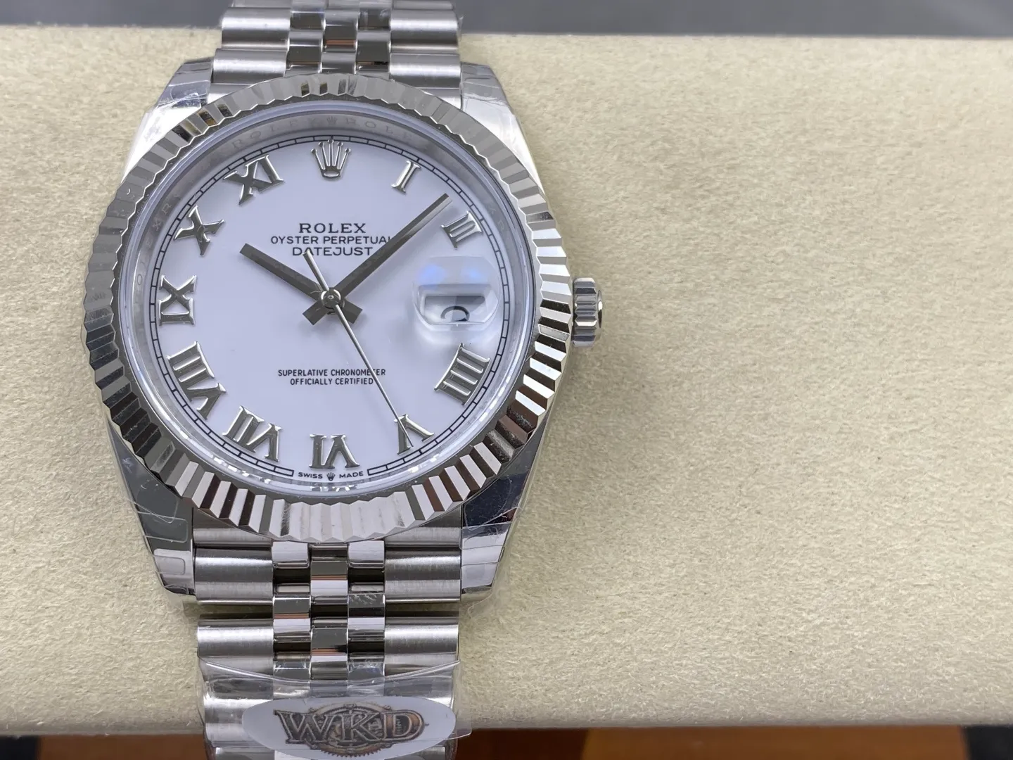 롤렉스 DateJust 41 126334 WKD 1:1 베스트 에디션 화이트 로만 다이얼 주빌리 브레이슬릿 JH3235 (프리 스프렁)