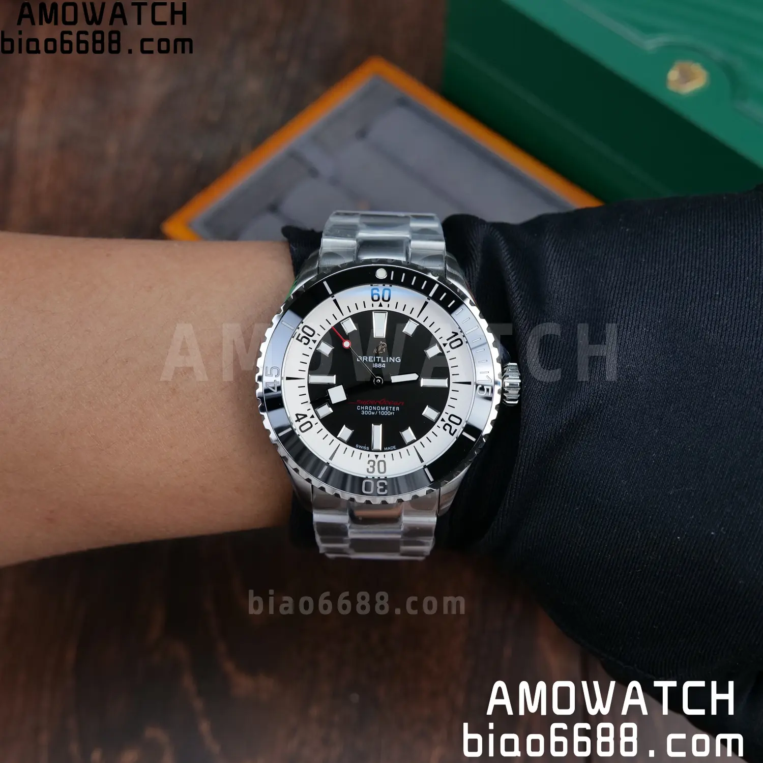 Breitling Superocean 42 SS BLF 1:1 Best Edition Black Dial on SS Bracelet A2824 - Image 27