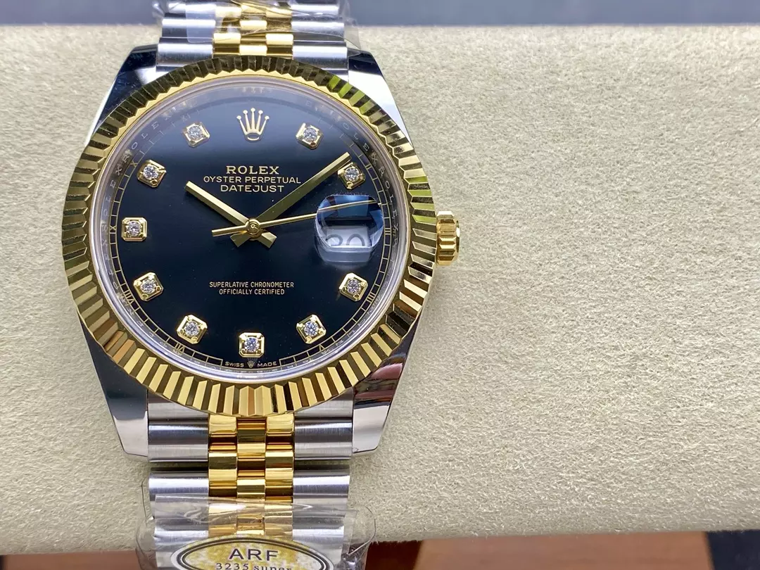 롤렉스 DateJust 126333-0006 41mm ARF 1:1 베스트 에디션 블랙 다이아몬드 다이얼 주빌리 브레이슬릿 (텅스텐 헤비 버전)