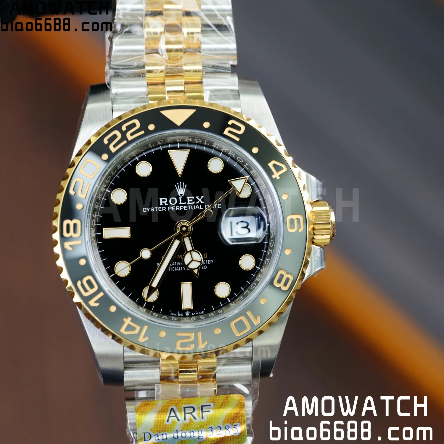 Rolex GMT-Master II 126713 GRNR ARF 1:1 Best Edition on Black Dial SS/YG Bracelet Super Clone DD3285