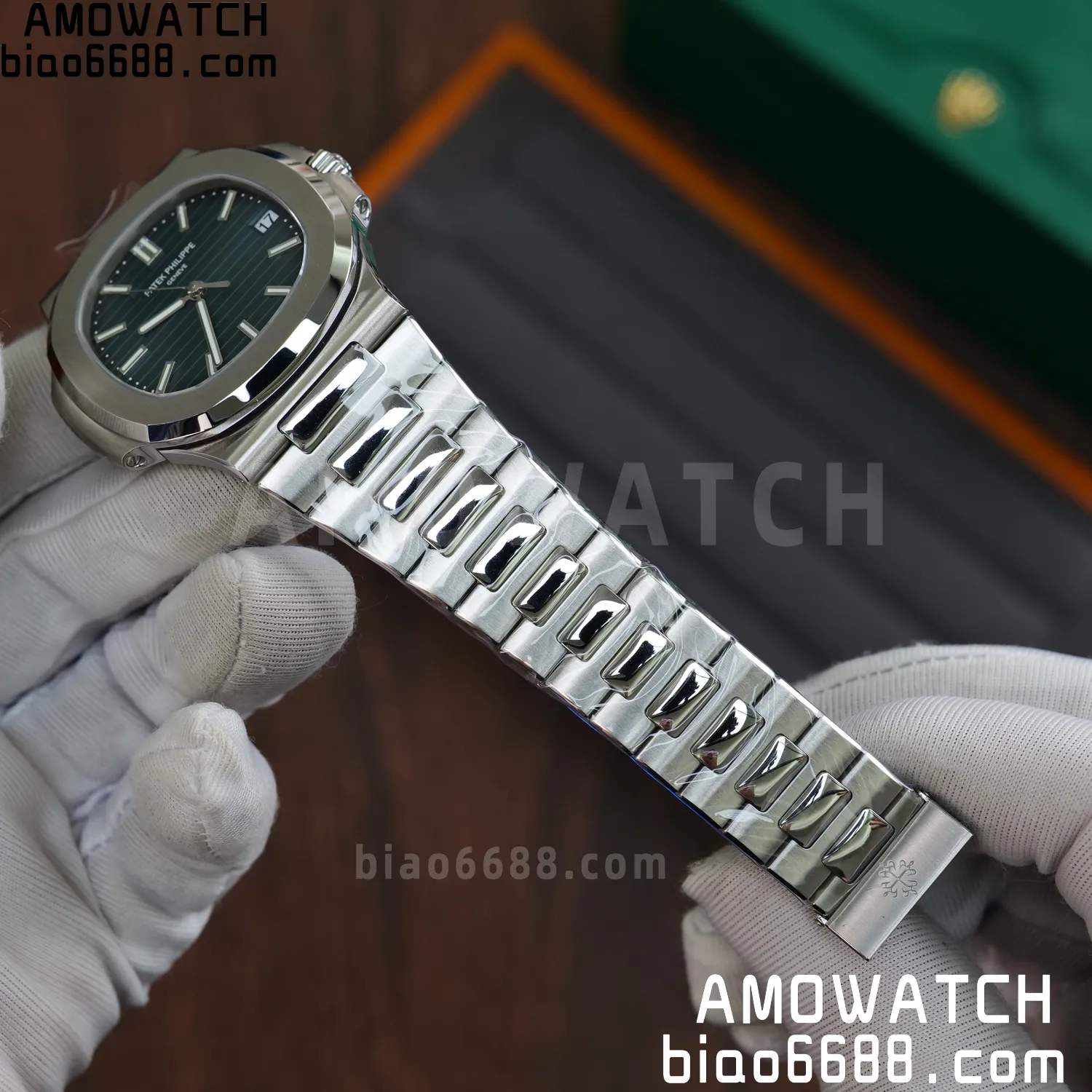 PP 노틸러스 5711 DDF 1:1 베스트 에디션 블루 다이얼 스테인리스 스틸 브레이슬릿 DD330 슈퍼클론 - 이미지 5