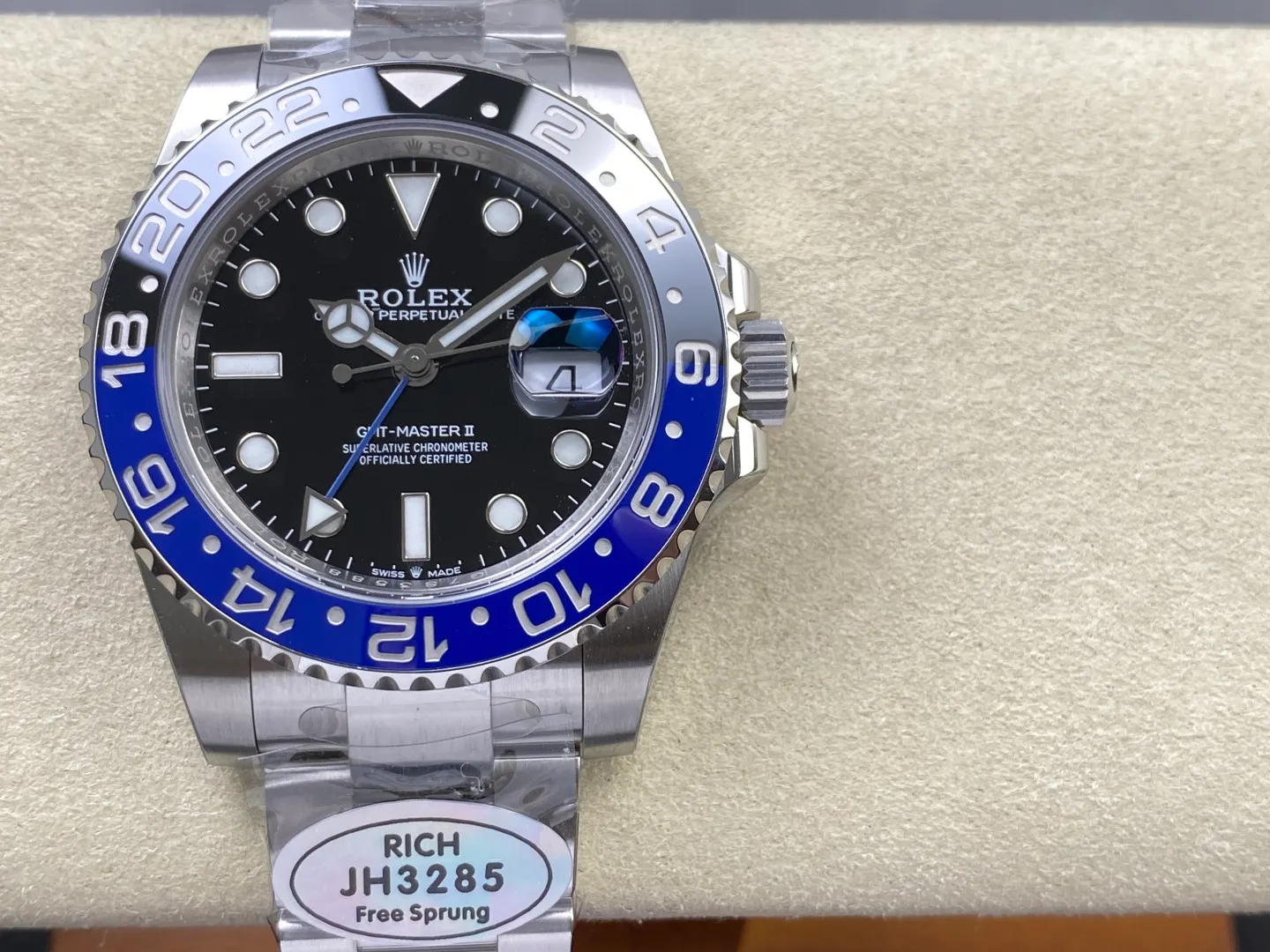 Rolex GMT-Master II 126710 BLNR 904L Steel RICH Batgirl 1:1 Best Edition on Oyster Bracelet JH3285 (Free Sprung) V2