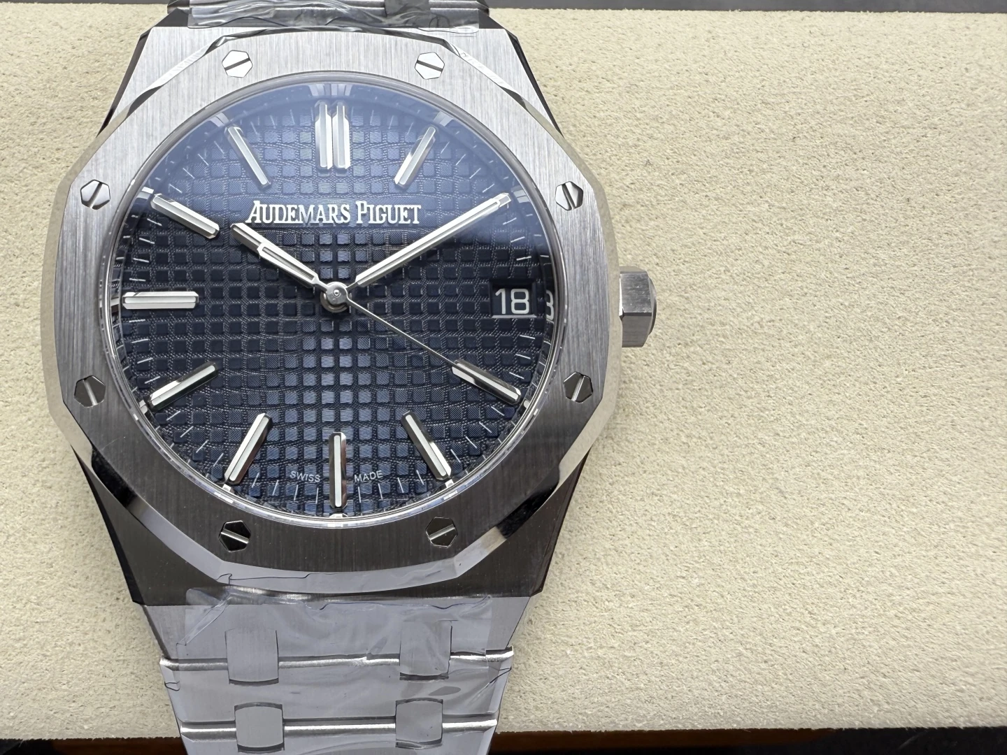 AP 로열 오크 41mm 15510ST SS DDF 1:1 베스트 에디션 블루 다이얼 스테인리스 스틸 브레이슬릿 SA4302 슈퍼클론