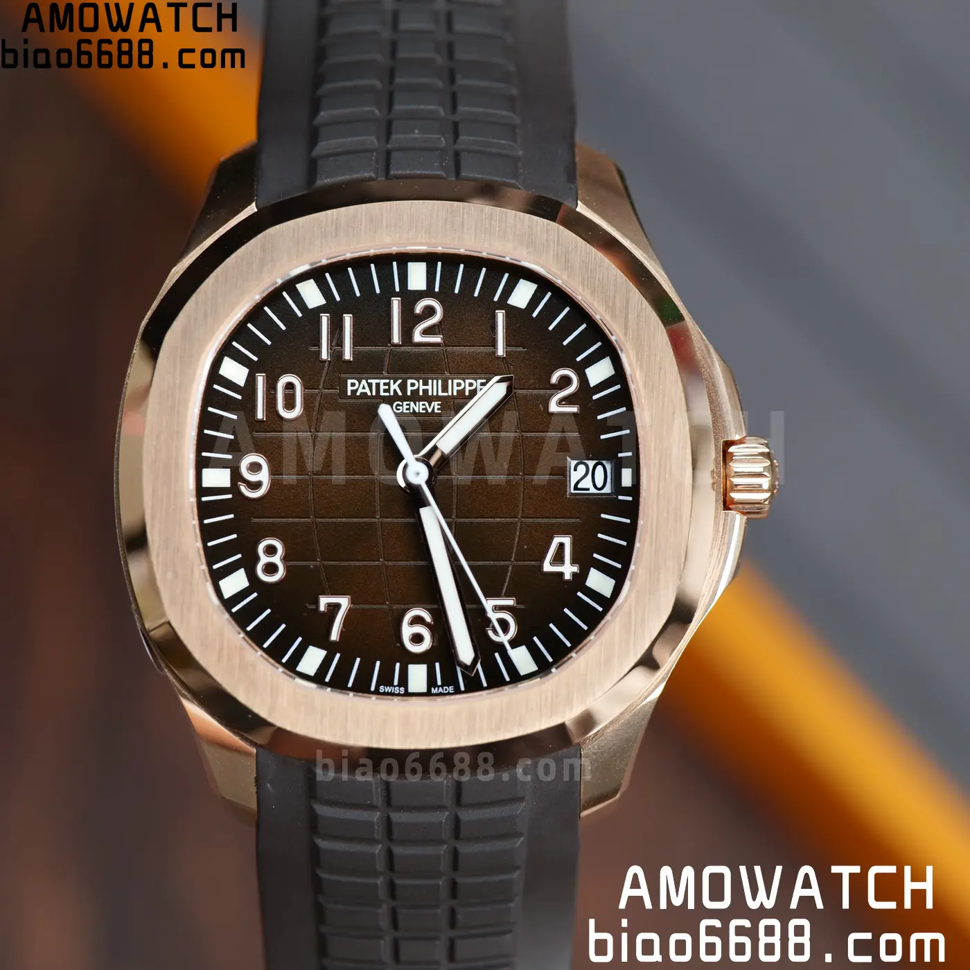 PP Aquanaut 5167R 40mm RG WSF 1:1 Best Edition Brown Dial On  Brown Strap Super Clone DD330 Weighted 136g