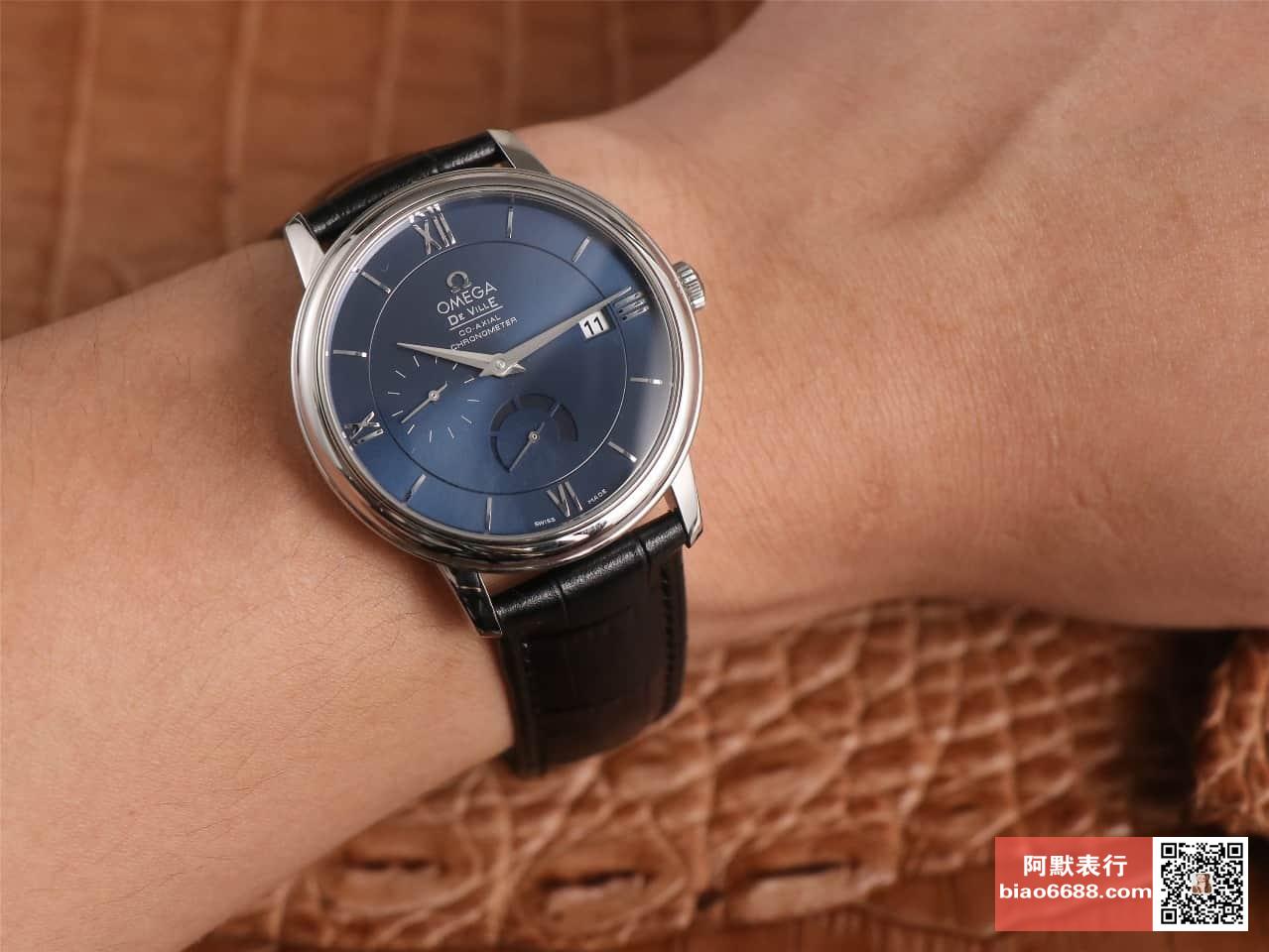 OMEGA De Ville 424.13.40.21.03.002 AZF 1:1 Best Edition Blue Dial and Black Belt MIYOTA 9015