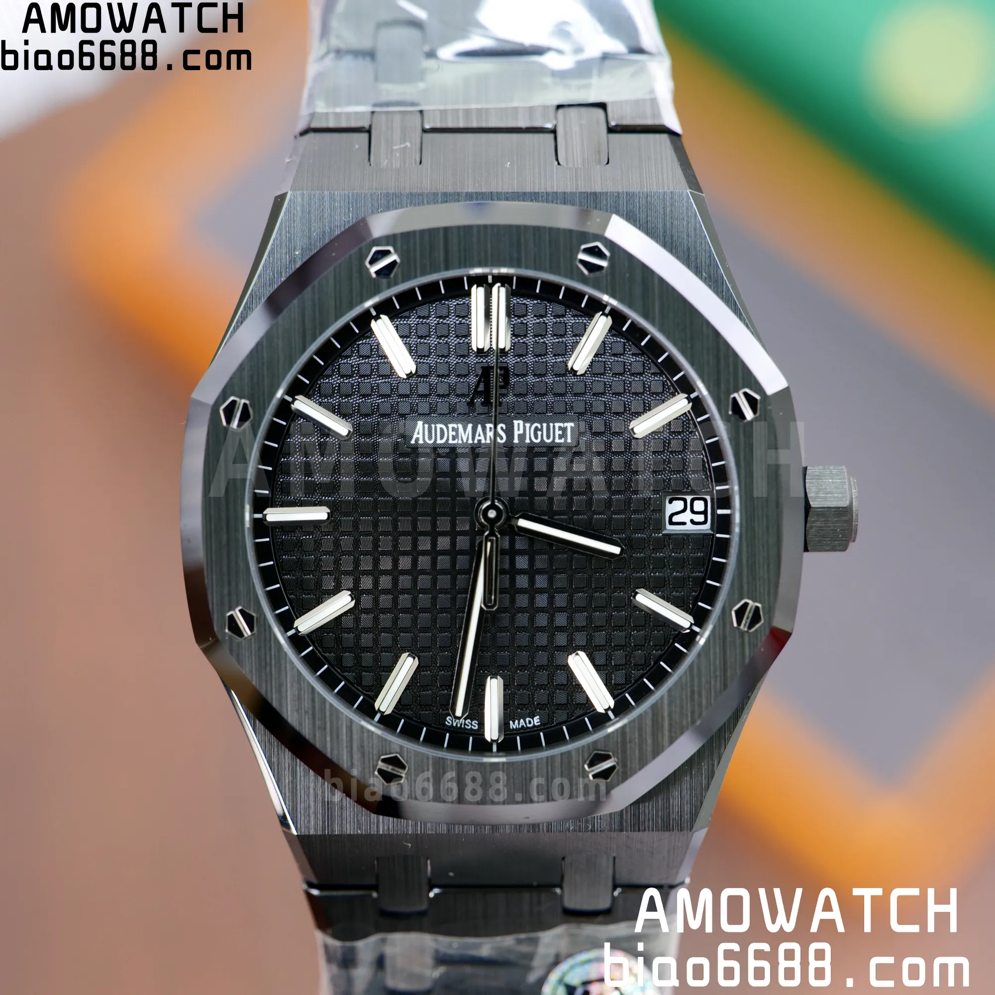 AP Royal Oak 41mm 15500 Black Ceramic APSF  Best Edition Black Dial on Ceramic Bracelet A4302