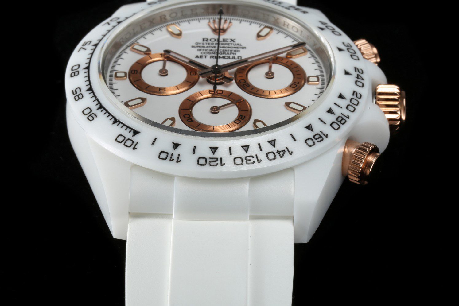 롤렉스 데이토나 40mm AET 개조 세라믹 케이스 러버 스트랩 시계 Asia7750 - 이미지 5