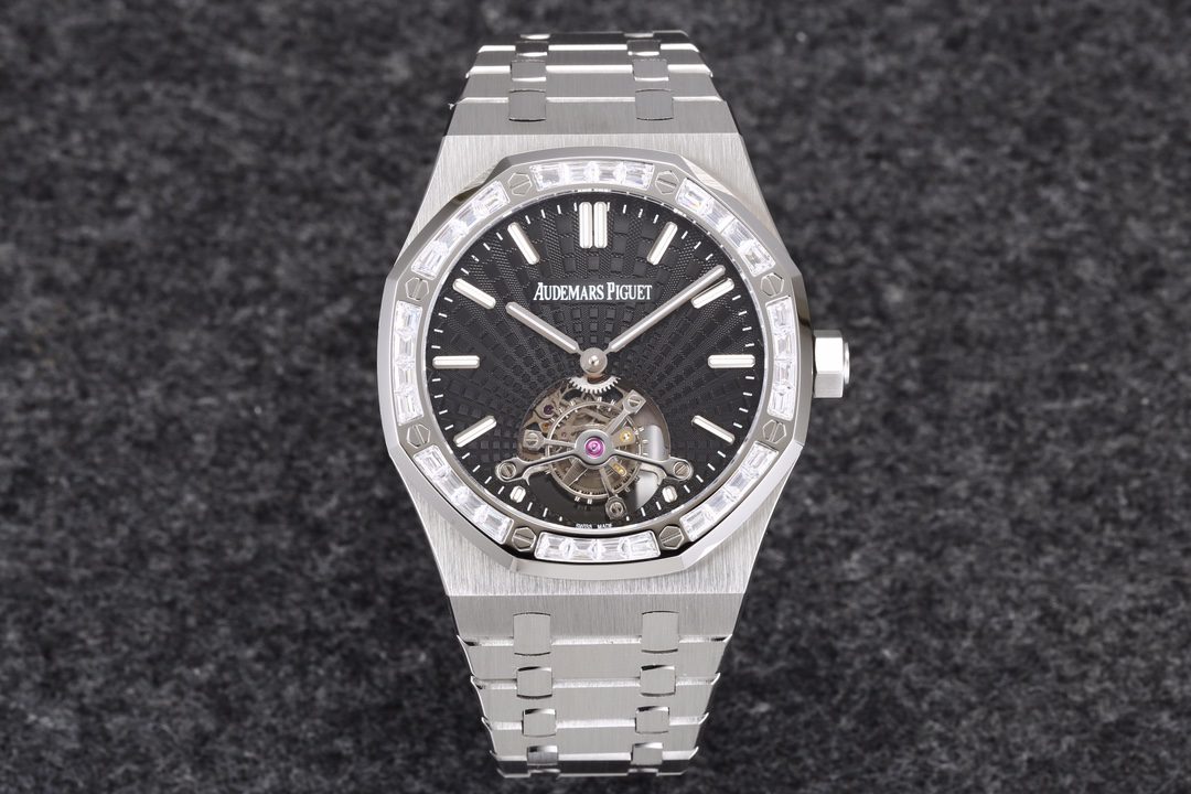 오데마 피게 로열 오크 41mm R8 26521BC R8 공장 1:1 베스트 에디션 투르비용 무브먼트 시계