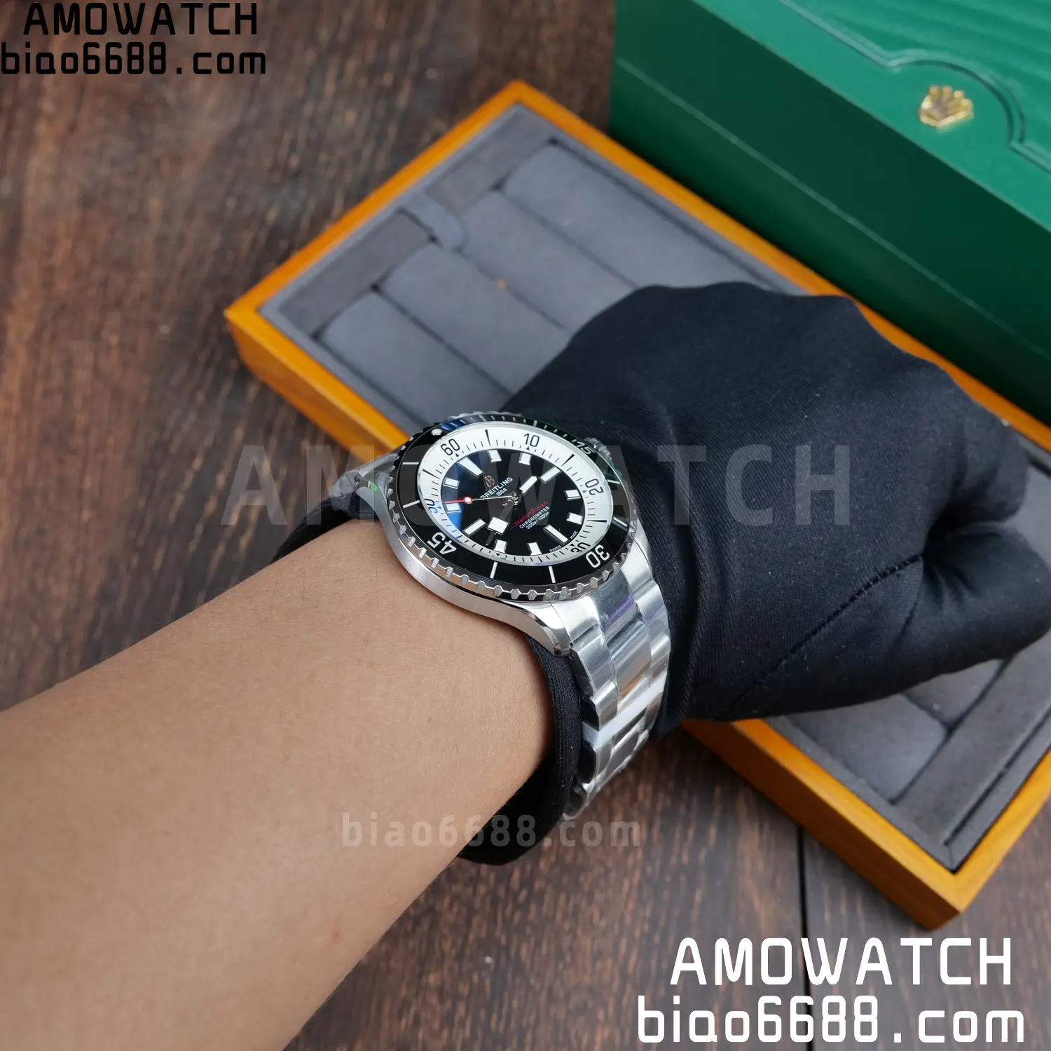 Breitling Superocean 42 SS BLF 1:1 Best Edition Black Dial on SS Bracelet A2824 - Image 26