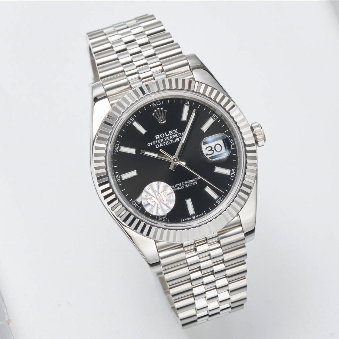 Rolex Datejust 41mm 126334 WF 1:1 Best Edition 904L Stainless Steel Black Dial SS Bracelet SA3235 - Image 3