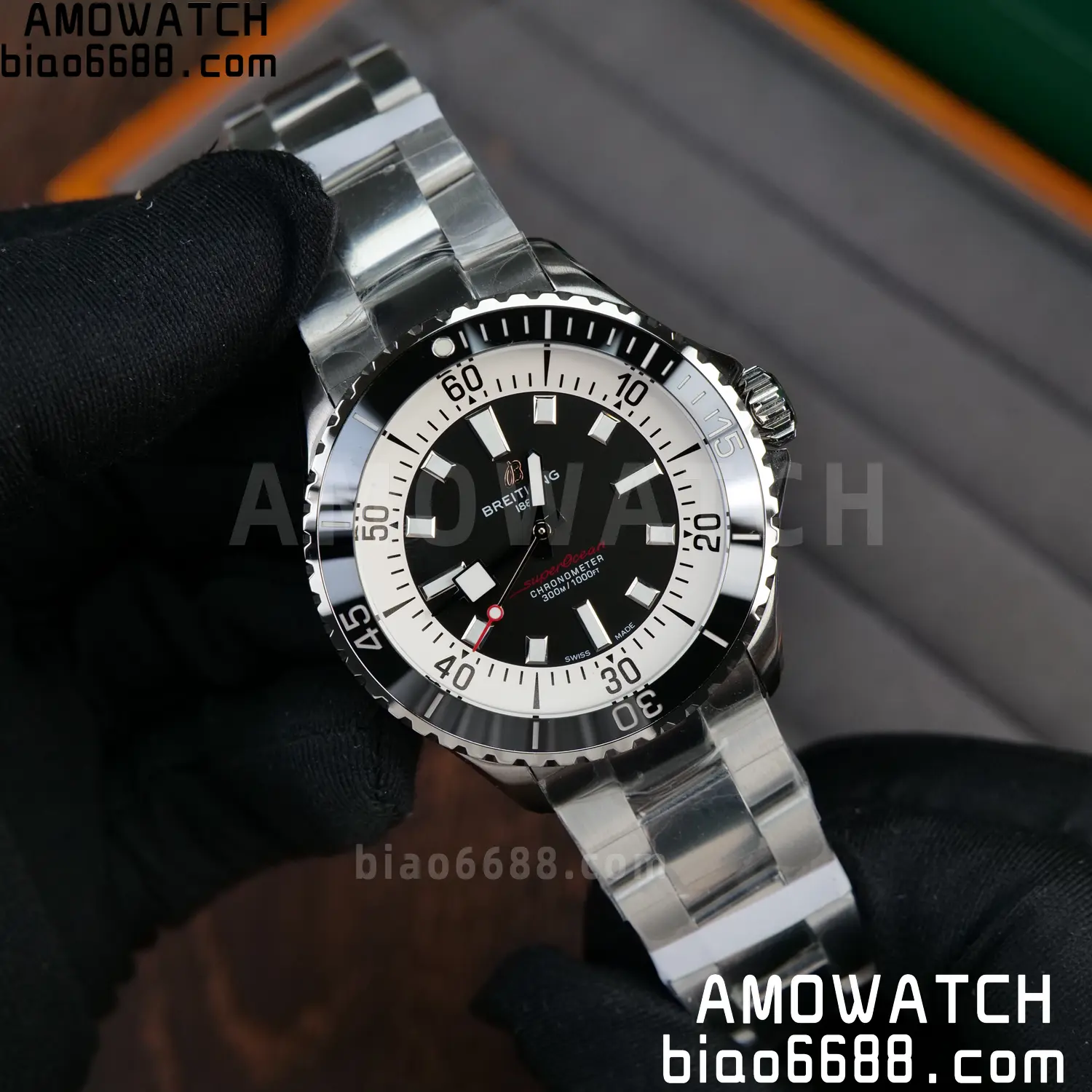 Breitling Superocean 42 SS BLF 1:1 Best Edition Black Dial on SS Bracelet A2824 - Image 4