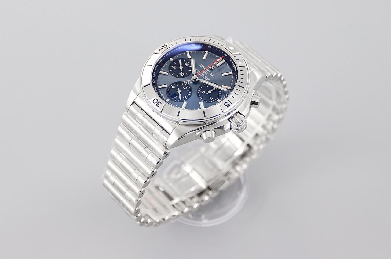 Breitling Chronomat B01 AB01344A1C1A1 42mm SS TF 1:1 Best Edition Green Dial on SS Bracelet A7750 - Image 2