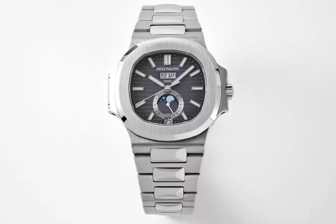 PP Nautilus 5726 PPF Full Function SS  Best Edition Gray Dial on Stainless Steel Bracelet A324
