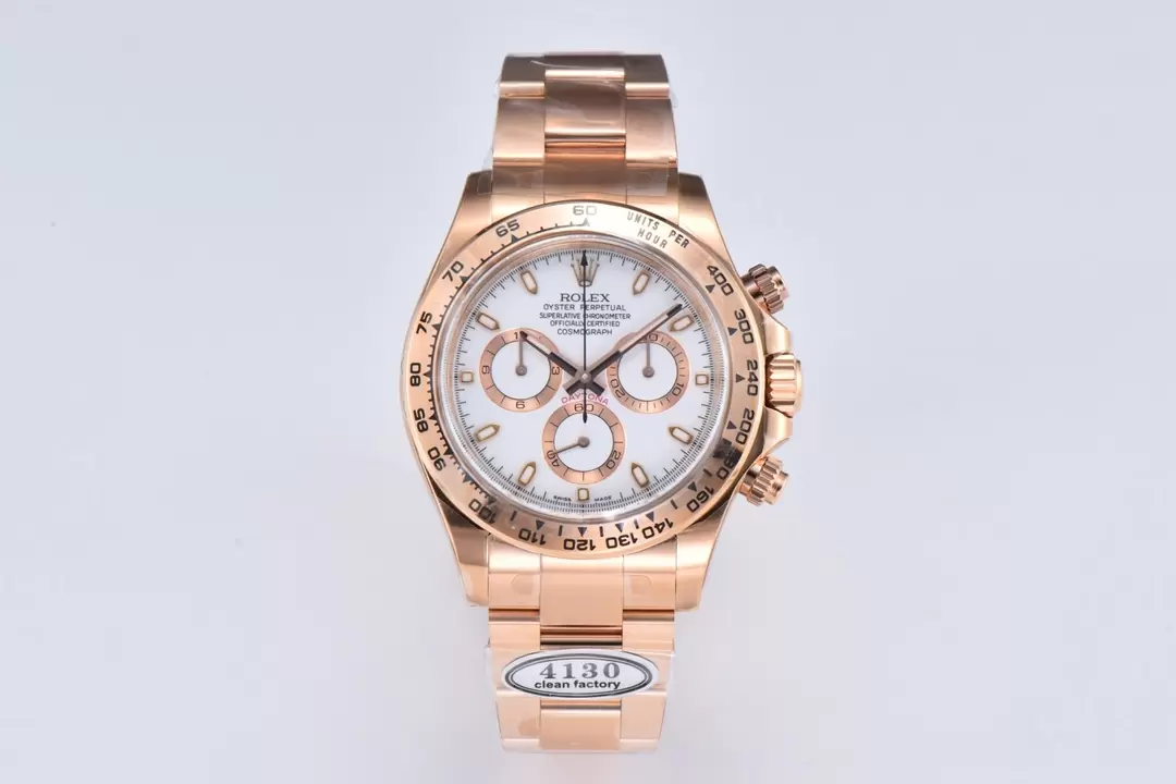 Rolex Daytona 116505-0010 Clean Factory 1:1 Best Edition White Dial on RG Bracelet SA4130 V2