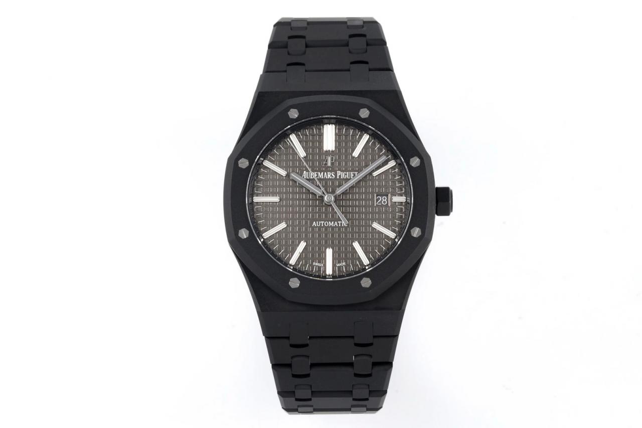 오데마 피게 로열 오크 41mm 15400ST DLC ZF 1:1 베스트 에디션 그레이 텍스처 다이얼 DLC 브레이슬릿 A3120