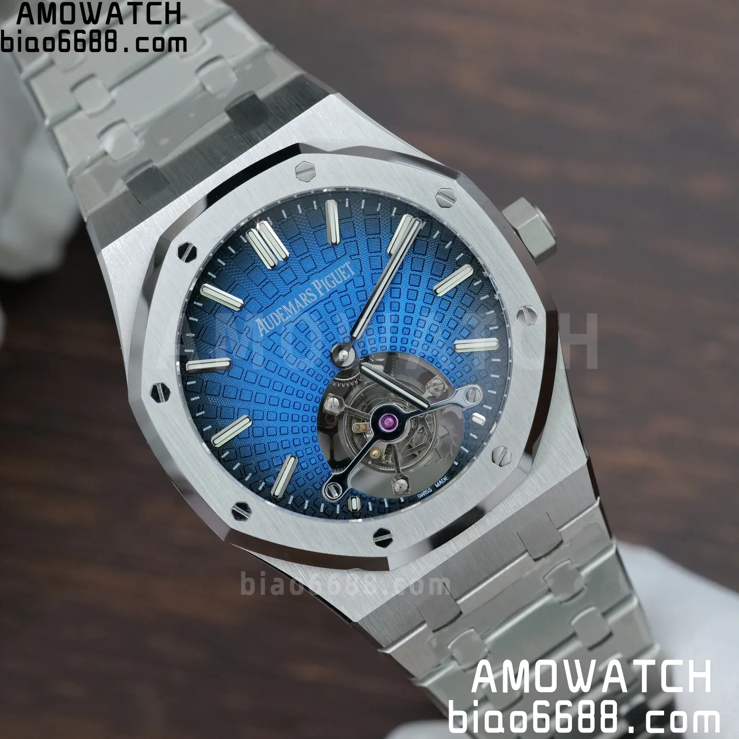 오데마 피게 로열 오크 41mm 26522TI R8 공장 1:1 베스트 에디션 투르비용 무브먼트 시계