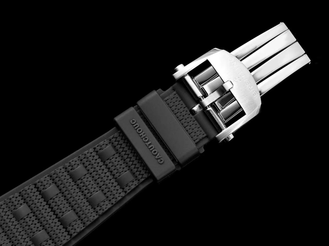 브라이틀링 크로노맷 B01 UB0134101C1U1 42mm 스테인리스 스틸/로즈골드 TF 1:1 베스트 에디션 블루 다이얼 블루 러버 스트랩 A7750 - 이미지 8