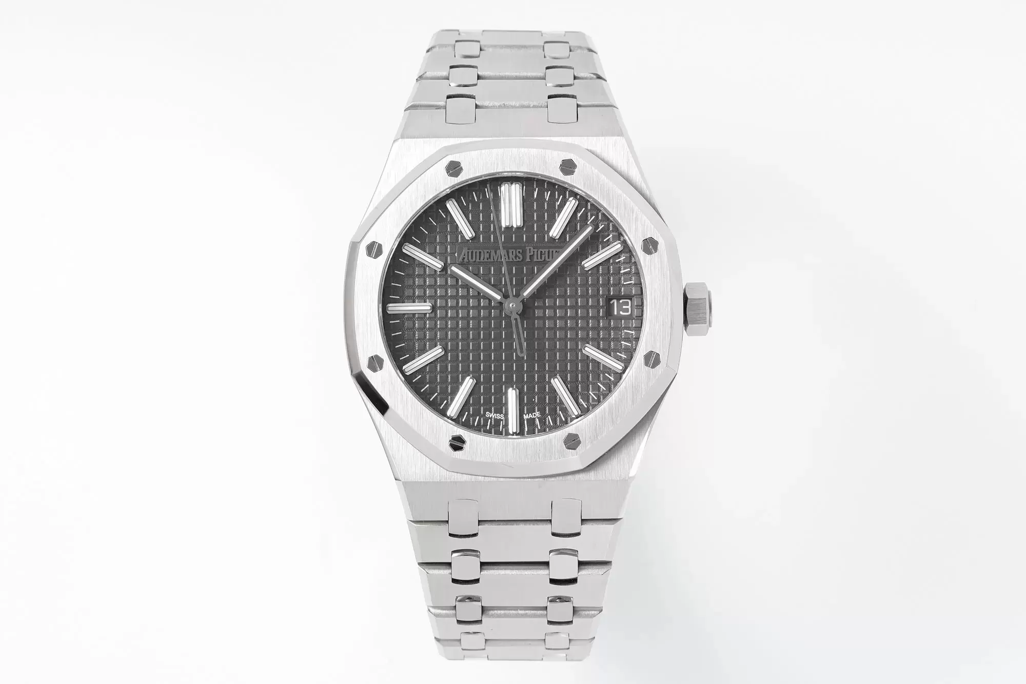 AP Royal Oak 41mm 15510ST.OO.1320ST.08 "50th Anniversary" SS APS Factory 1:1 Best Edition Grey Dial on SS Bracelet SA4302 Super Clone