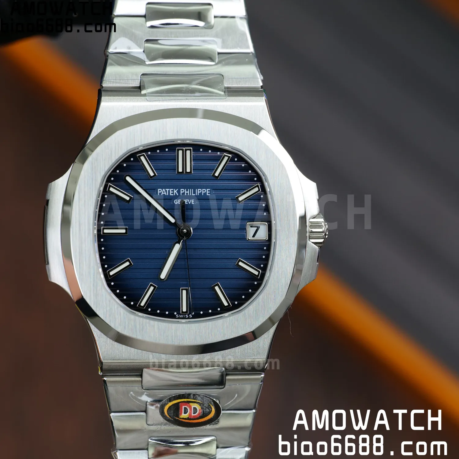 PP Nautilus 5811 DDF 1:1 Best Edition Blue Textured Dial on SS Bracelet DD330 Super Clone (Weighted)