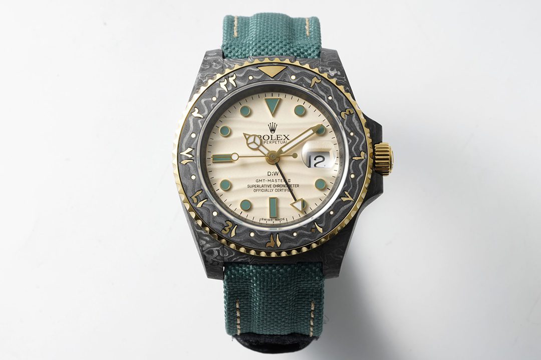DIW 롤렉스 GMT 마스터 II 40mm DIW 공장 1:1 베스트 에디션 카본 파이버 케이스 아시안 3186 무브먼트 시계
