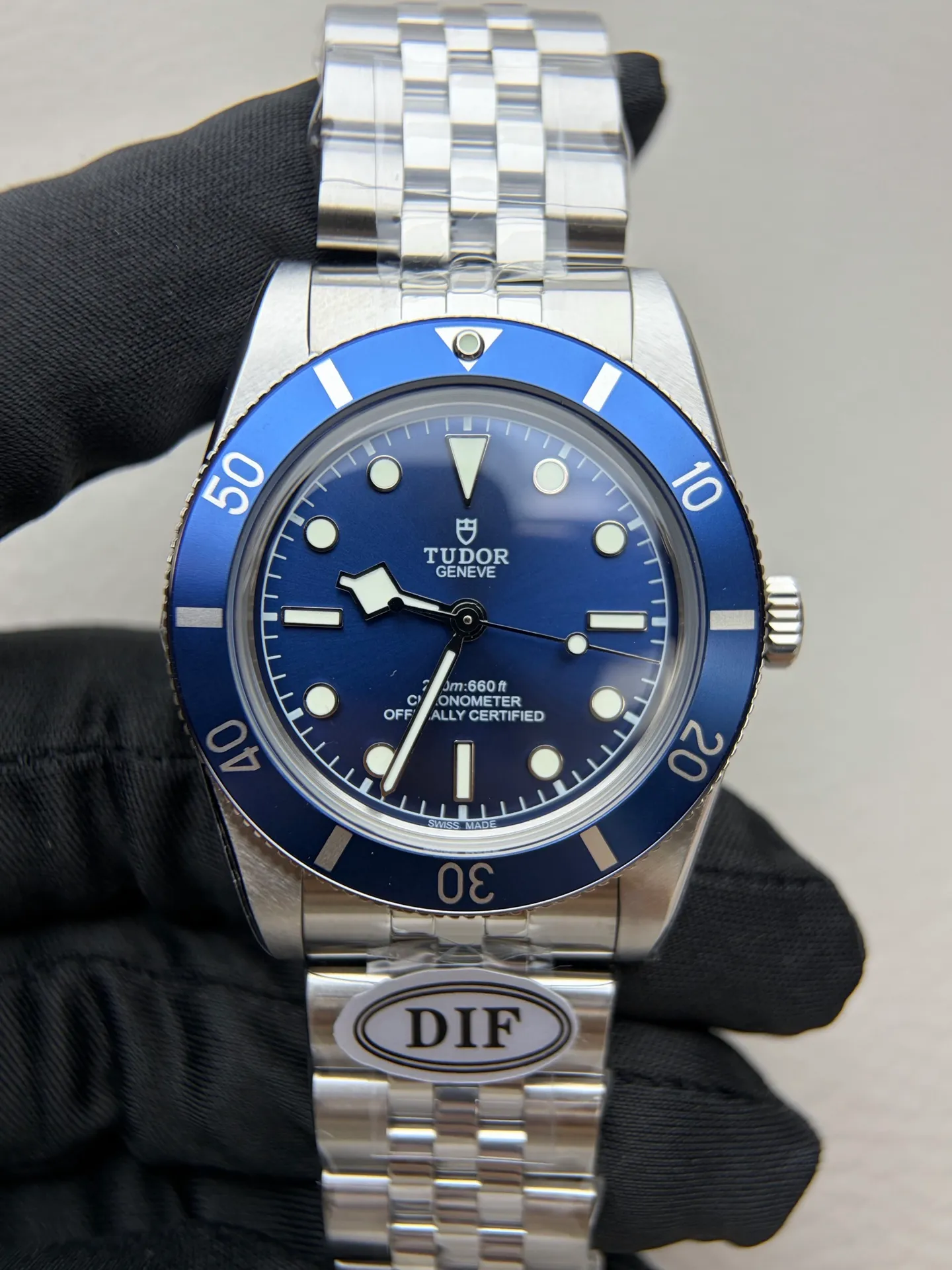 Tudor Heritage Black Bay M79000N 37mm SS DIF 1:1 Best Edition Blue Dial Blue Bezel on Jubilee Bracelet DD2824