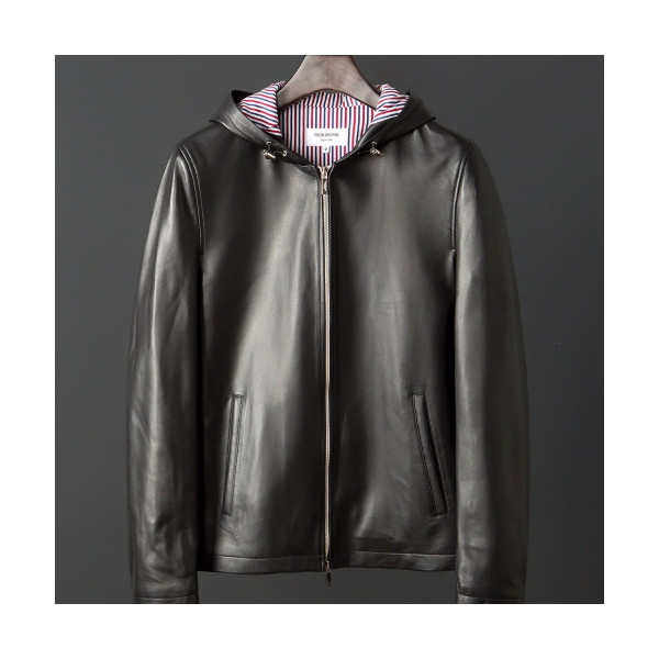 ✨ Thom Browne 2018 Mens Leather Jacket - 톰브라운 남성 신상 레더 자켓 THO0019 , SIZE (M - 3XL)