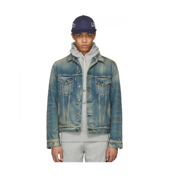 ✨[1:1] Gucci 2018 Mens Angry Cat Denim Jacket - 구찌 남성 앵그리 캣 데님 자켓 GUC0337 , Size (46 - 50) 블루