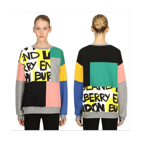 ✨Burberry 2018 Multi-logo Cotton Tee - 버버리 멀티로고 맨투맨 Bur0278.Size(m - xl)그레이