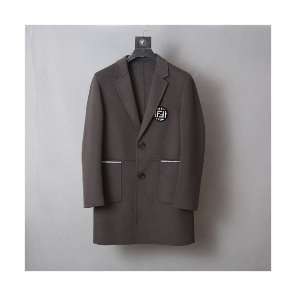 ✨[커스텀급] FendiI 2018 Mens Cashmere Coat - 펜디 남성 캐시미어 코트 Fen0063x.Size(M - 2XL)그레이