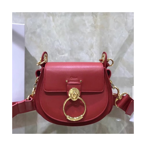 ✨Chole 2019 Tess Leather Shoulder Bag, 20cm - 끌로에 2019 테스 레더 숄더백,CLB0017,20cm,레드