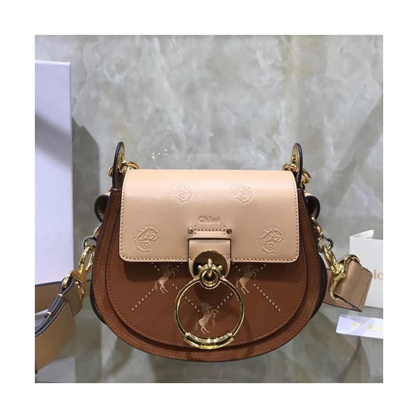 ✨Chole 2019 Tess Leather Shoulder Bag, 20cm - 끌로에 2019 테스 레더 숄더백,CLB0018,20cm,브라운
