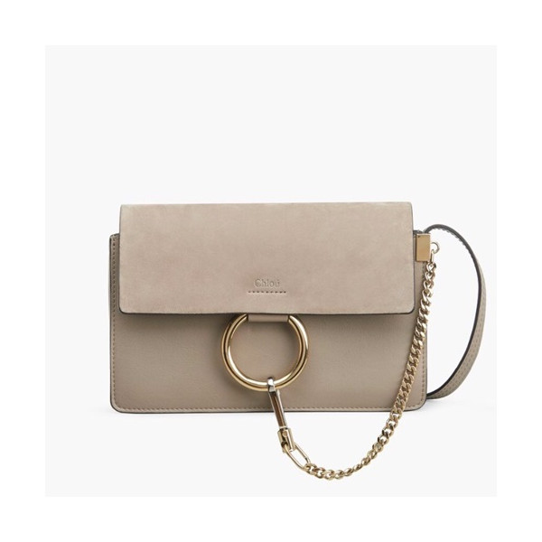 ✨Chole 2019 Faye Leather Shoulder Bag, 24cm - 끌로에 2019 페이 레더 숄더백,CLB0061,24cm,카키그레이