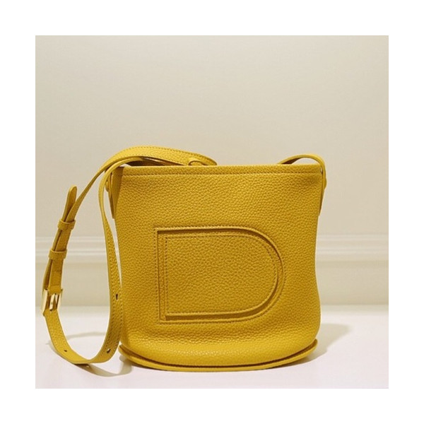 ✨Delvaux 2019 Pin Leather Shoulder Bag,20CM - 델보 2019 핀 레더 숄더백,DVB0007 .20CM,옐로우