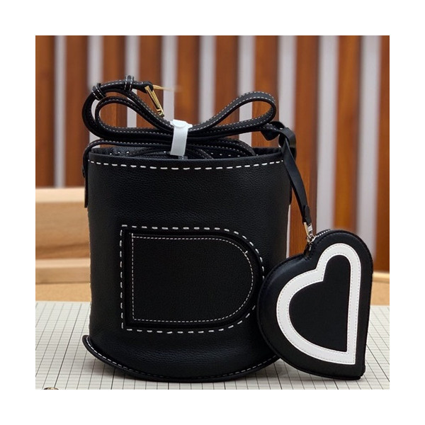 ✨Delvaux 2019 Pin Leather Shoulder Bag- 델보 2019 핀 레더 숄더백,DVB0270 .블랙