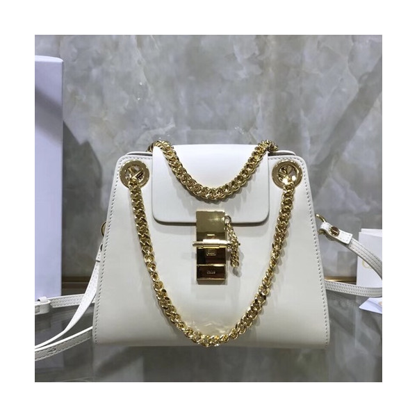 ✨Chole 2019 Annie Leather Shoulder Bag, 22cm - 끌로에 2019 애니 레더 숄더백,CLB0121,22cm,화이트
