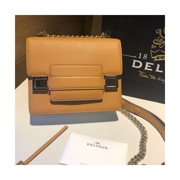 ✨Delvaux 2019 Leather Shoulder Bag,18CM - 델보 2019 레더 숄더백,DVB0319 .18CM,카멜