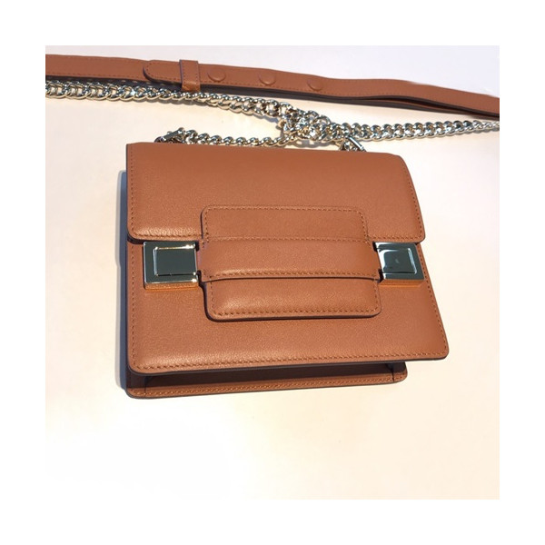 ✨Delvaux 2019 Leather Shoulder Bag,18CM - 델보 2019 레더 숄더백,DVB0325 .18CM,브라운