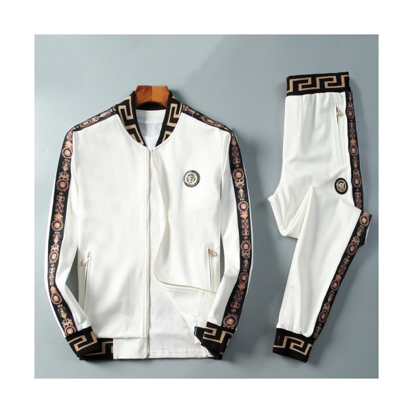 ✨Versace 2019 Mens Logo Training Clothes&Pants - 베르사체 2019 남성 로고 트레이닝복&팬츠 Ver0293x.Size(m - 3xl).화이트