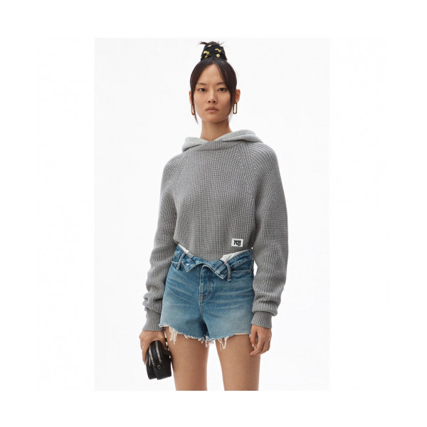 ✨[매장판]Alexsander Wang 2019 Womens Hood Sweater - 알렉산더왕 2019 여성 후드 스웨터 Alw0025x.Size(xs - m).그레이