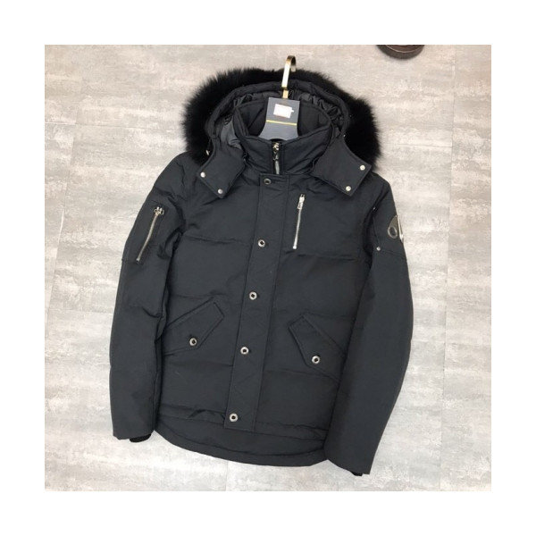 ✨[매장판] Moose Knuckle 2019 Mens Logo Goose Down Padding - 무스너클 2019 남성 로고 구스다운 패딩 Moo0041x.Size(s - 2xl).블랙