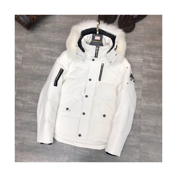 ✨[매장판] Moose Knuckle 2019 Mens Logo Goose Down Padding - 무스너클 2019 남성 로고 구스다운 패딩 Moo0043x.Size(s - 2xl).화이트
