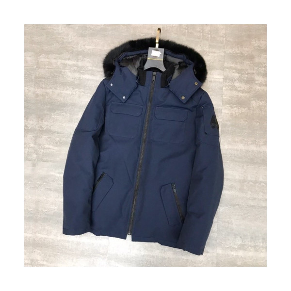 ✨[매장판] Moose Knuckle 2019 Mens Logo Goose Down Padding - 무스너클 2019 남성 로고 구스다운 패딩 Moo0045x.Size(s - 2xl).네이비